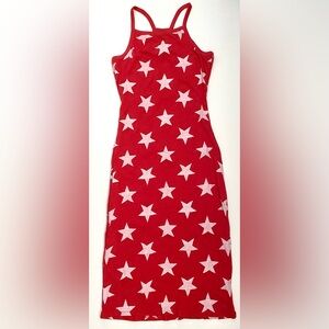 Alternative Apparel red stars racerback maxi dress